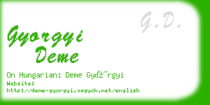 gyorgyi deme business card